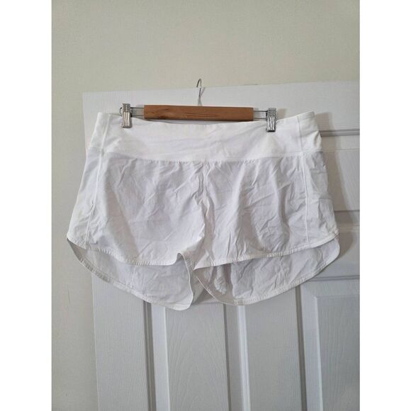 Lululemon White Speed Up Short 14Tall - Picture 1 of 10